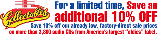 Save an Additoinal 10% Off Collectables Records CDs - Limited Time!